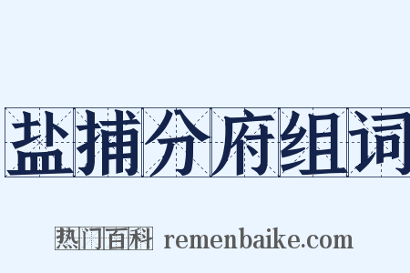 盐捕分府组词是什么意思的图片